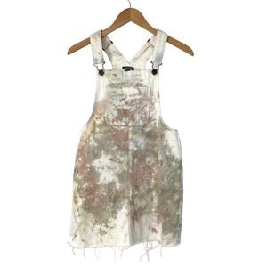 Wild Fable Womens Size Small Bib Skirt Jumper Overall Tie Dye Raw Hem 4019